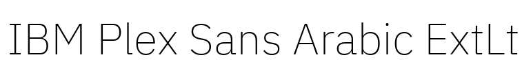 IBM Plex Sans Arabic ExtLt