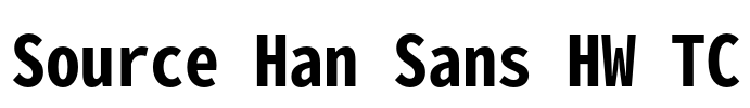 Source Han Sans HW TC