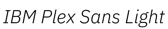 IBM Plex Sans Light 预览图