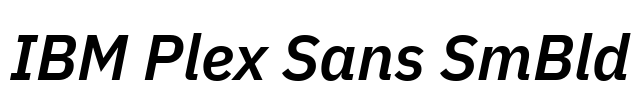 IBM Plex Sans SmBld