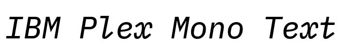 IBM Plex Mono Text