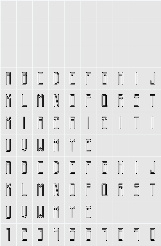 GiantFont 字符映射表