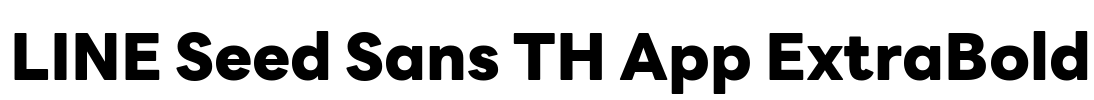 LINE Seed Sans TH App ExtraBold