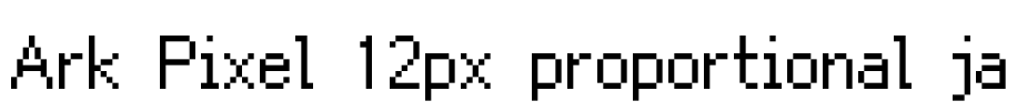 Ark Pixel 12px proportional ja