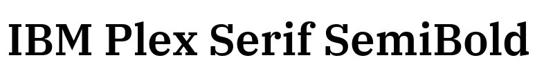IBM Plex Serif SemiBold