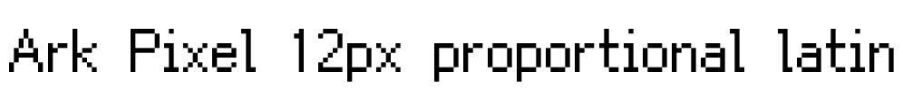 Ark Pixel 12px proportional latin