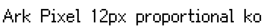 Ark Pixel 12px proportional ko