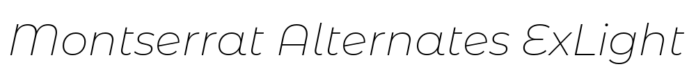Montserrat Alternates ExLight