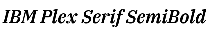 IBM Plex Serif SemiBold