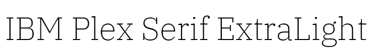 IBM Plex Serif ExtraLight