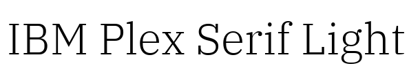 IBM Plex Serif Light