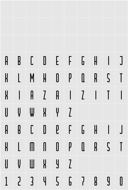 Cramaten 字符映射表