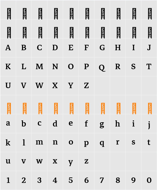 Markazi Text Medium 字符映射表