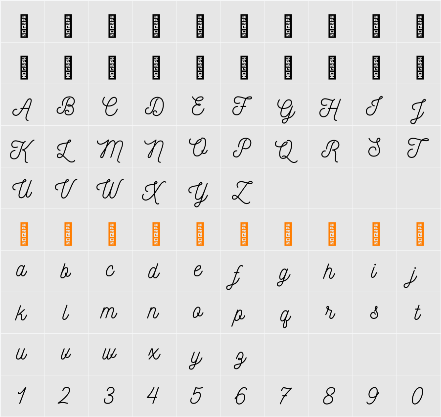 Nickainley Normal 字符映射表