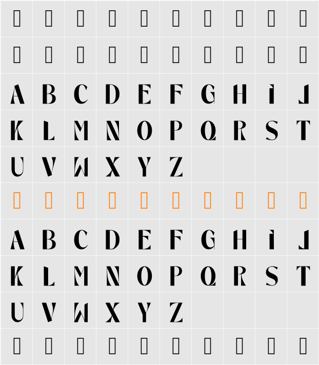 Kerao 字符映射表