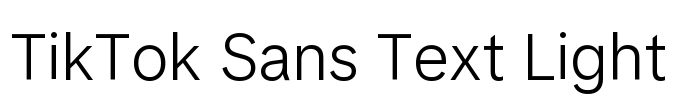 TikTok Sans Text Light