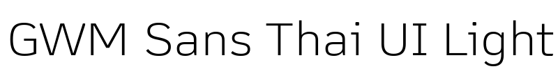 GWM Sans Thai UI Light