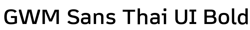 GWM Sans Thai UI Bold