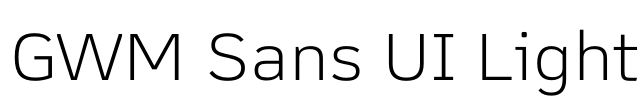 GWM Sans UI Light