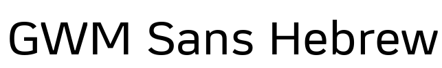GWM Sans Hebrew